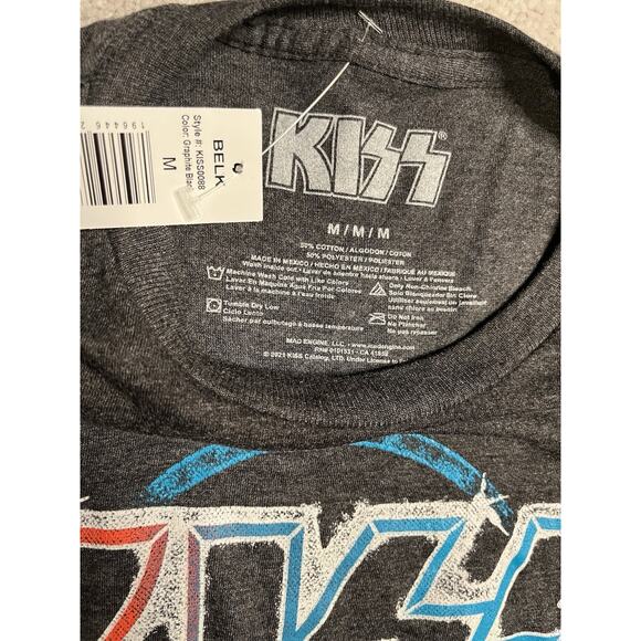 Kiss T-Shirt Mens Medium Destroyer 76 Tour Retro Band NWT Gray - Picture 3 of 7